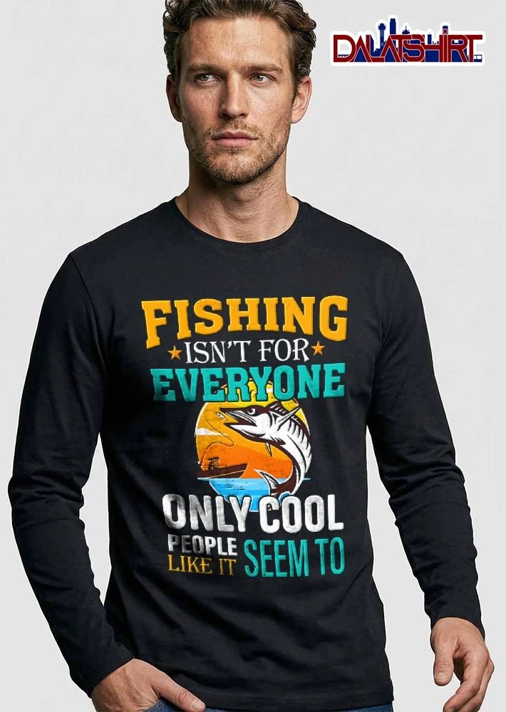 Fishing Isnt For Everyone Only People Seem To Like It Jumping Marlin Boat Sunset Circle shirt
