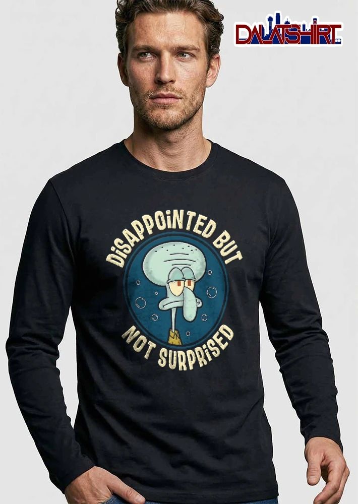 Disappointed But Not Surprised Cartoon Squidward Unamused Face Underwater Circle Frame shirt