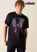 Ubcf Patriotic Outstretched Eagle Pink Ribbon Distressed shirt