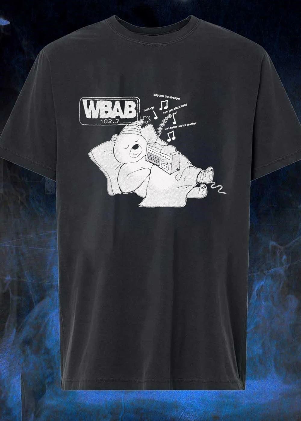 WBAB 102.3 Bear Sleeping with Radio Billy Joel The Stranger Rush YYZ shirt