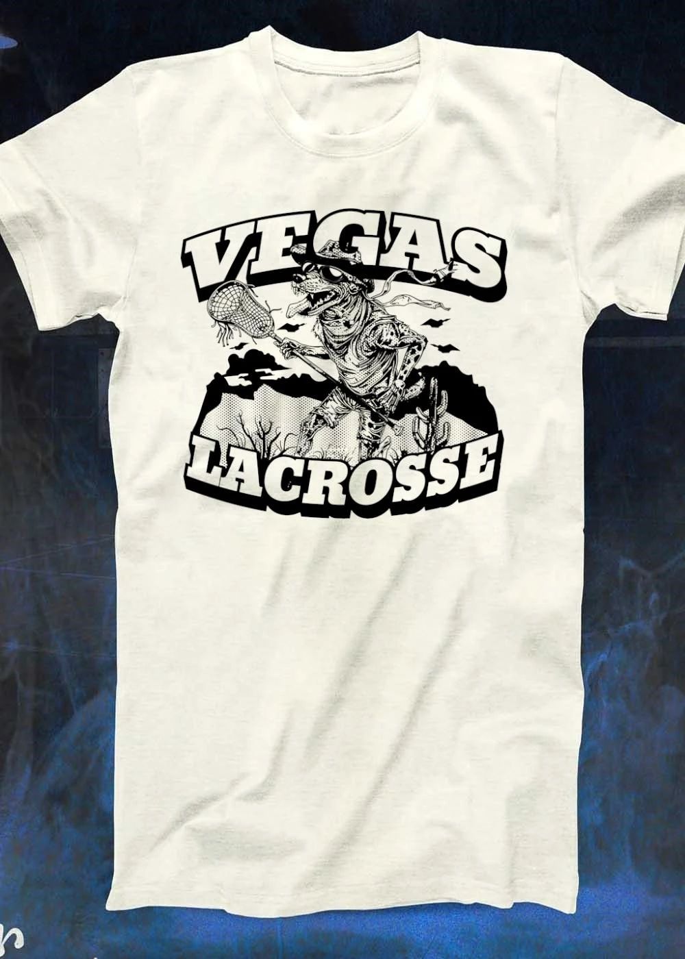 Vegas Lacrosse Shirt Dog Playing Lacrosse in Desert