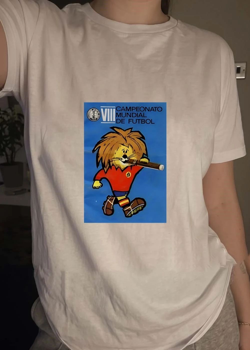 World Cup Mascot Naranjito Smoking Cigar VIII Campeonato Mundial de Futbol Shirt