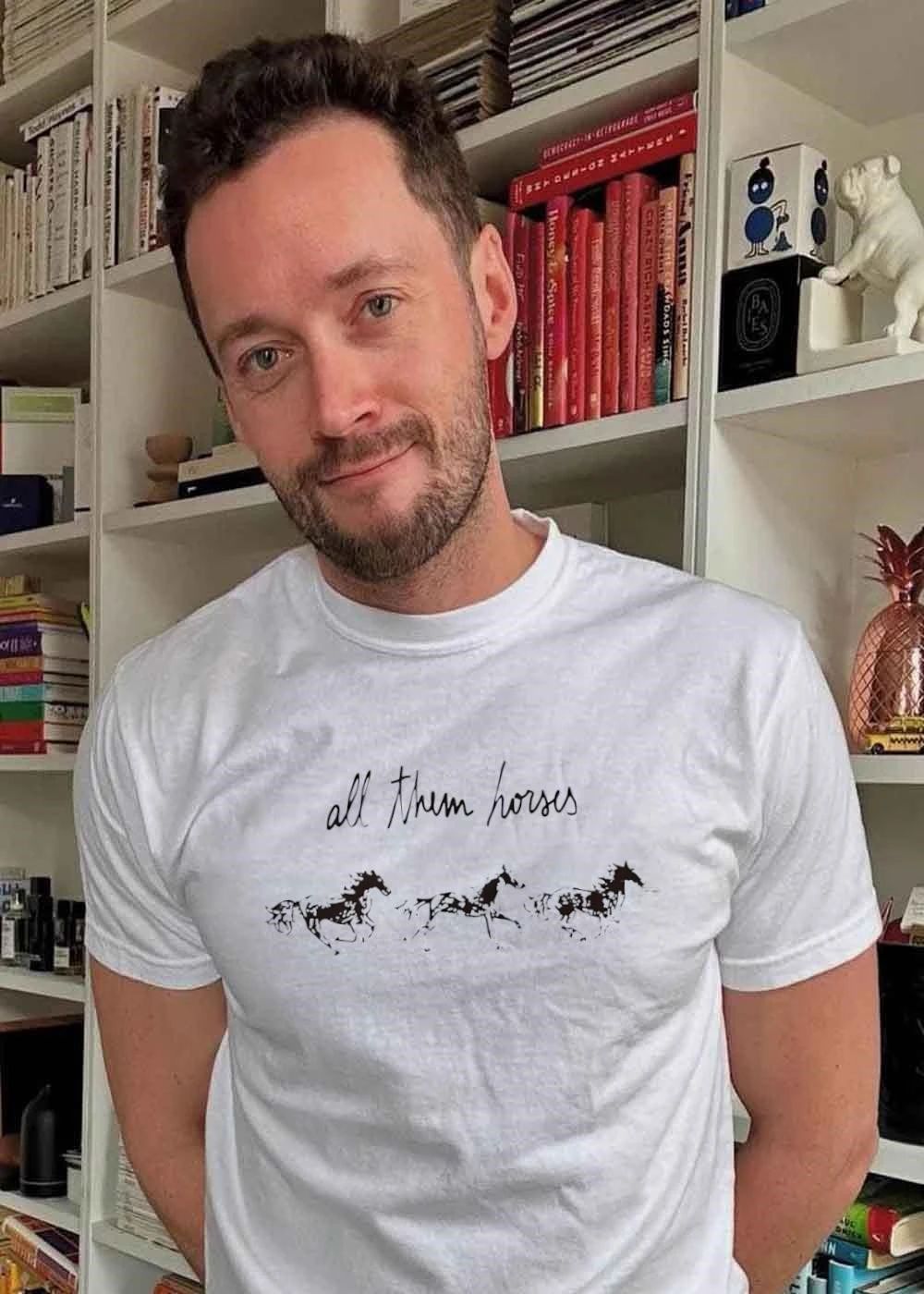 All Them Horses Running Design T-Shirt