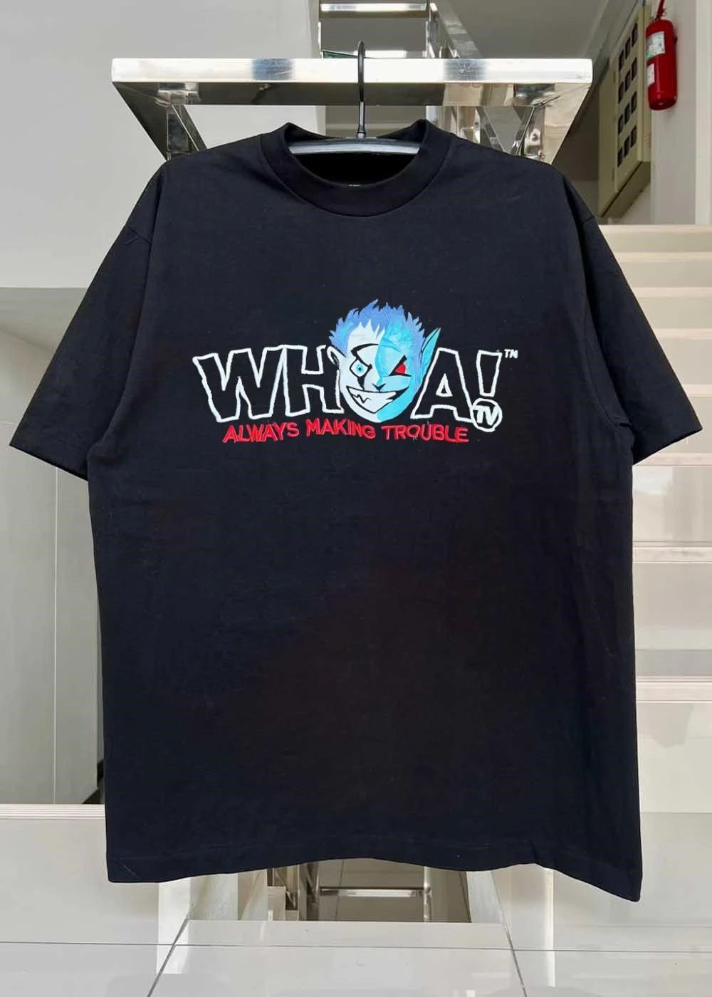 Always Making Trouble Whoa TV Logo Shirt