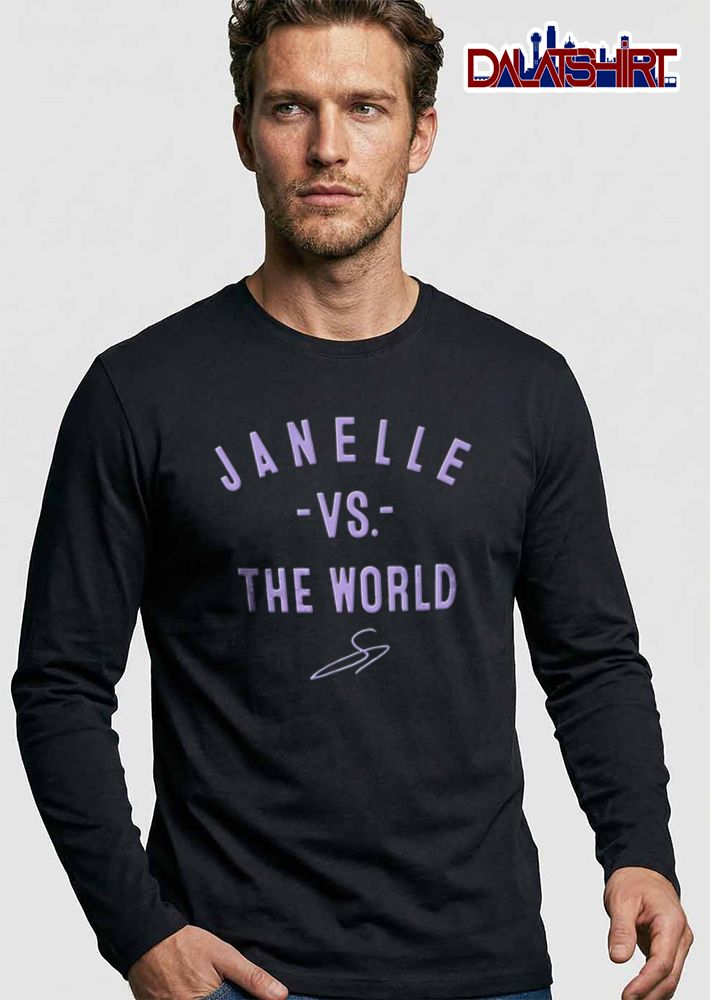 WNBA Janelle Vs The World Bet On Women Purple Arc Text Signature shirt