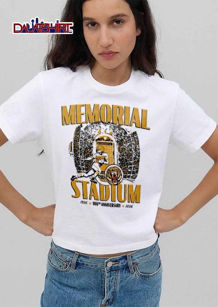Missouri Tigers NCAA Memorial Stadium 100th Anniversary 1926 2026 Football Player Mascot Arch Vintage shirt