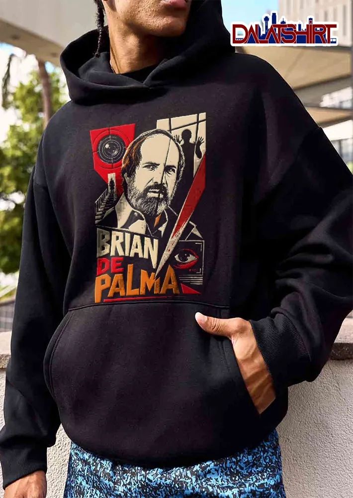 Brian De Palma Director Portrait Silhouette Lens Eye Knife Graphic shirt