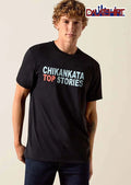 Chikankata Top Stories Two Color Vertical Text Typography shirt