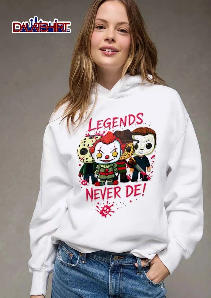 Legends Never Die Cartoon Chibi Horror Movie Villains Splatter shirt