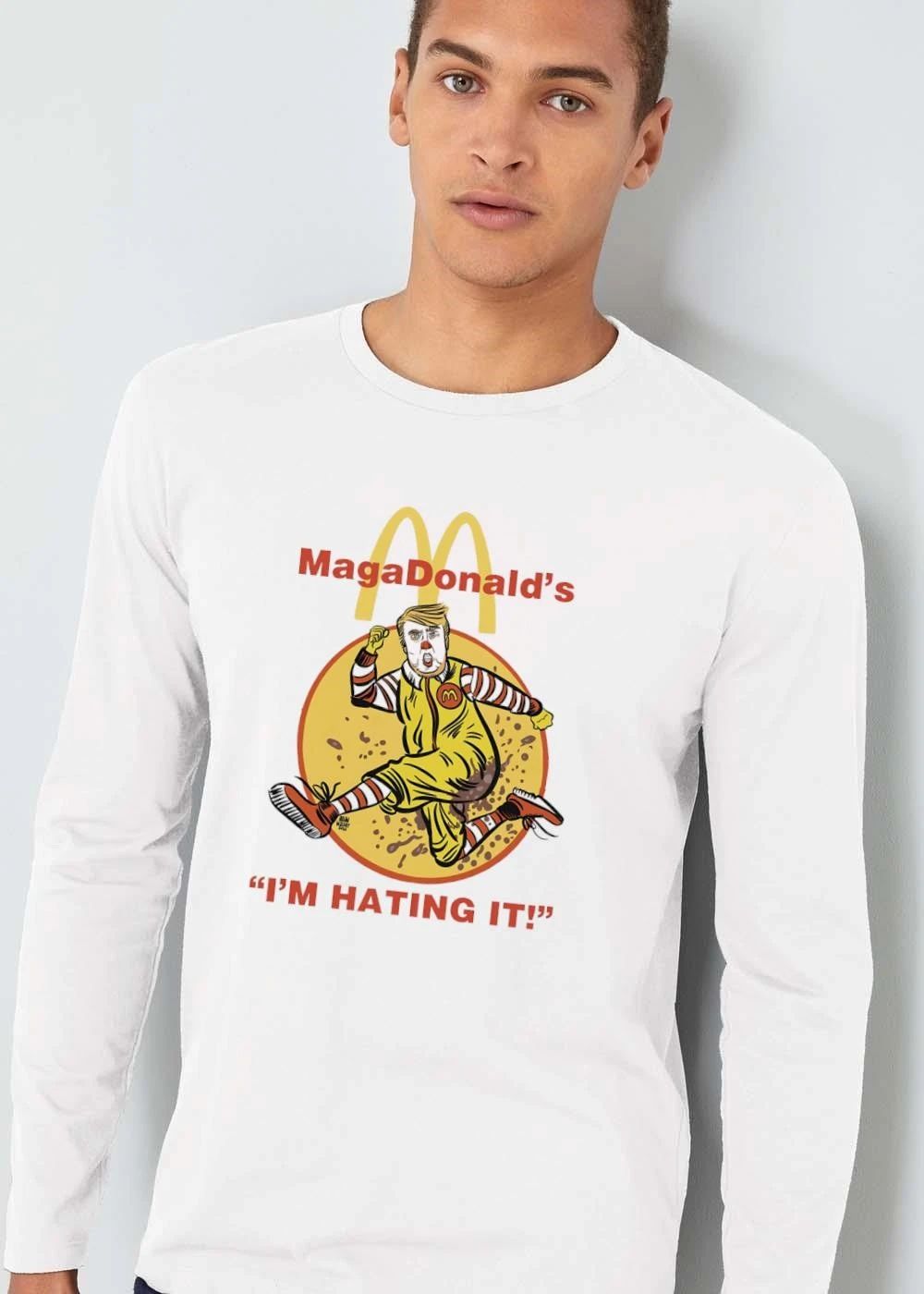 Magadonalds Im Hating It Brian Walsby 2026 Donald Trump Clown Caricature Running shirt