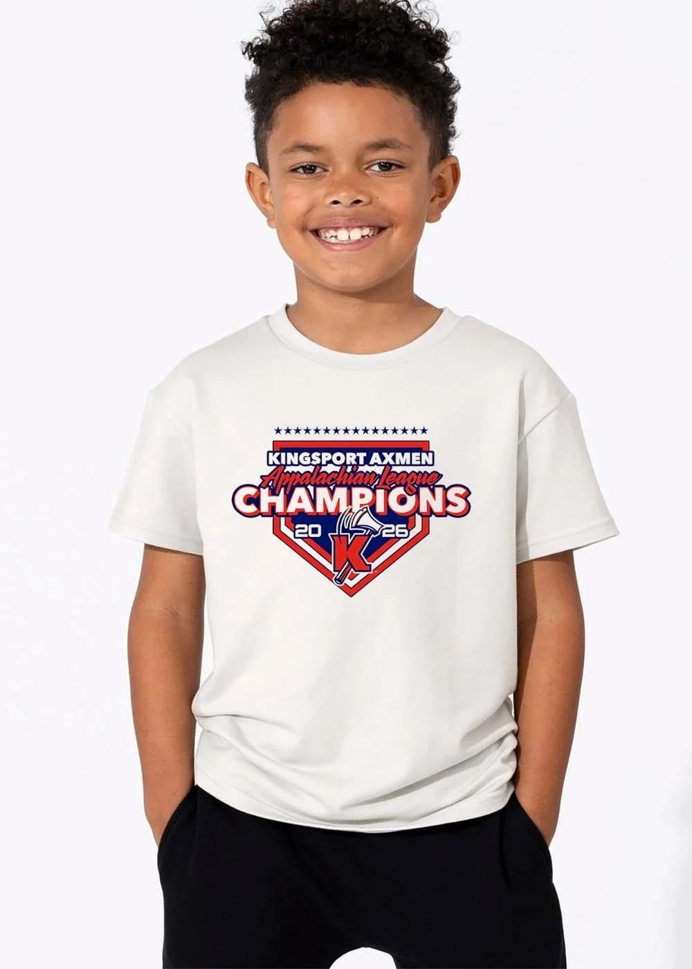 Kingsport Axmen Appalachian League Champions 2026 Home Plate Shield Stars Axe K Logo shirt