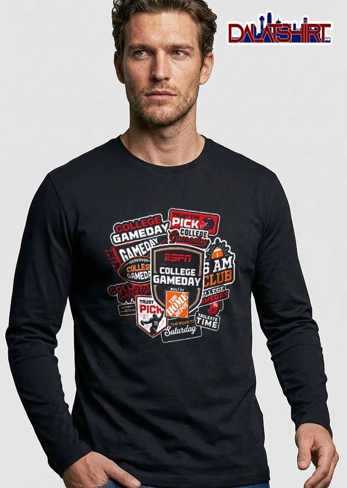 Espn NCAA Trust The Pick 6 Am Club Built By Home Depot Tailgate Time Road To Saturday Collage Football Stickers shirt
