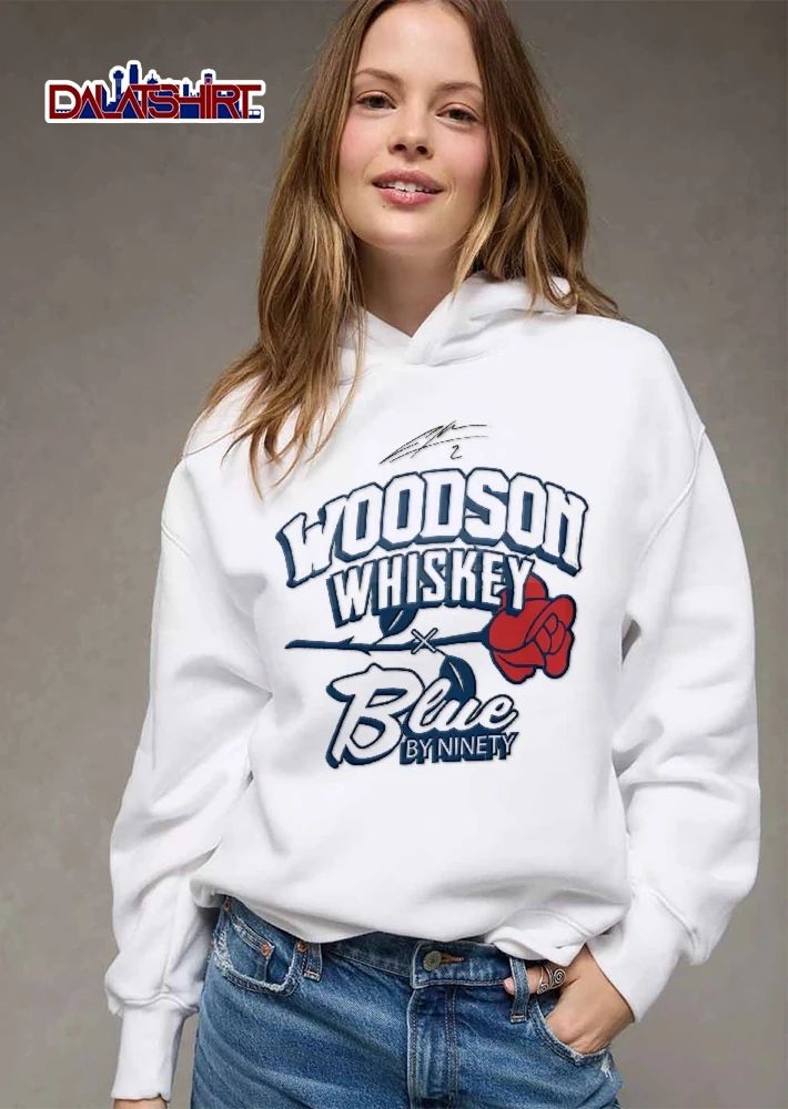 Woodson Whiskey Blue By Ninety Charles Red Rose Stem shirt