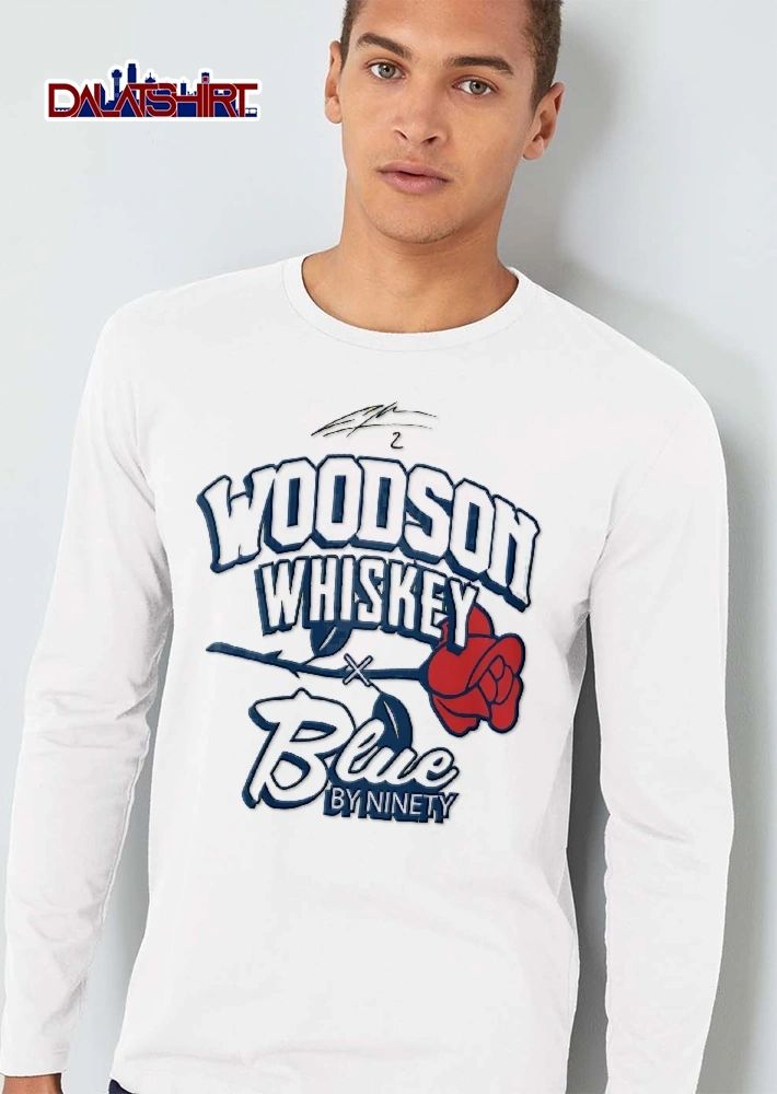 Woodson Whiskey Blue By Ninety Charles Red Rose Stem shirt