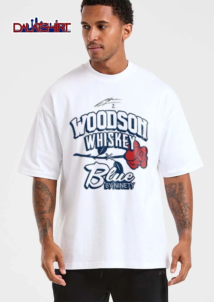 Woodson Whiskey Blue By Ninety Charles Red Rose Stem shirt