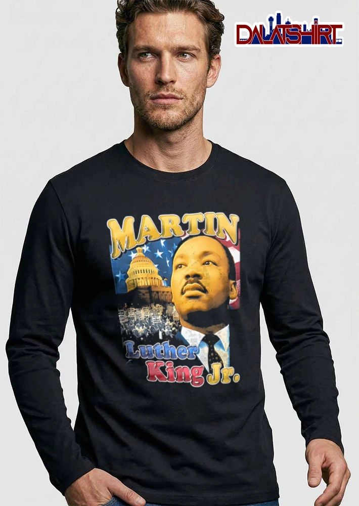 Martin Luther King Jr Portrait US Capitol Civil Rights March American Flag Bootleg shirt