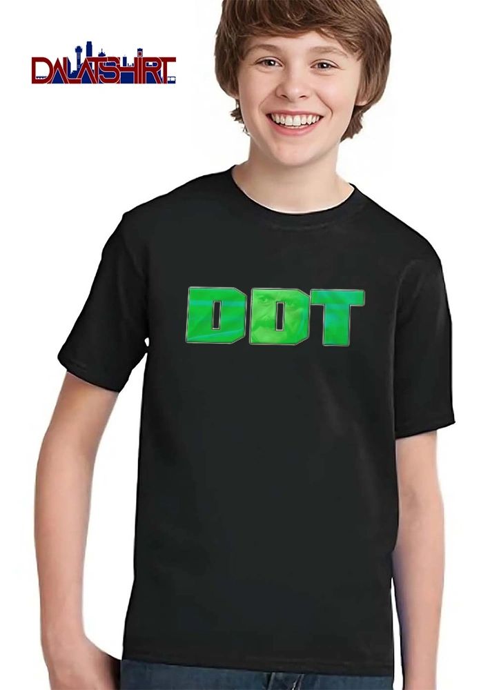 Ddt Green Block Letters Wrestler Mustache Man Face Close Up shirt