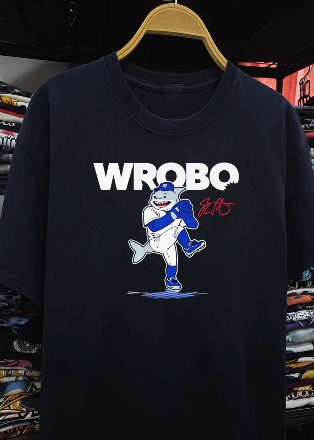 WROBO Shark Pitching Baseball Shirt