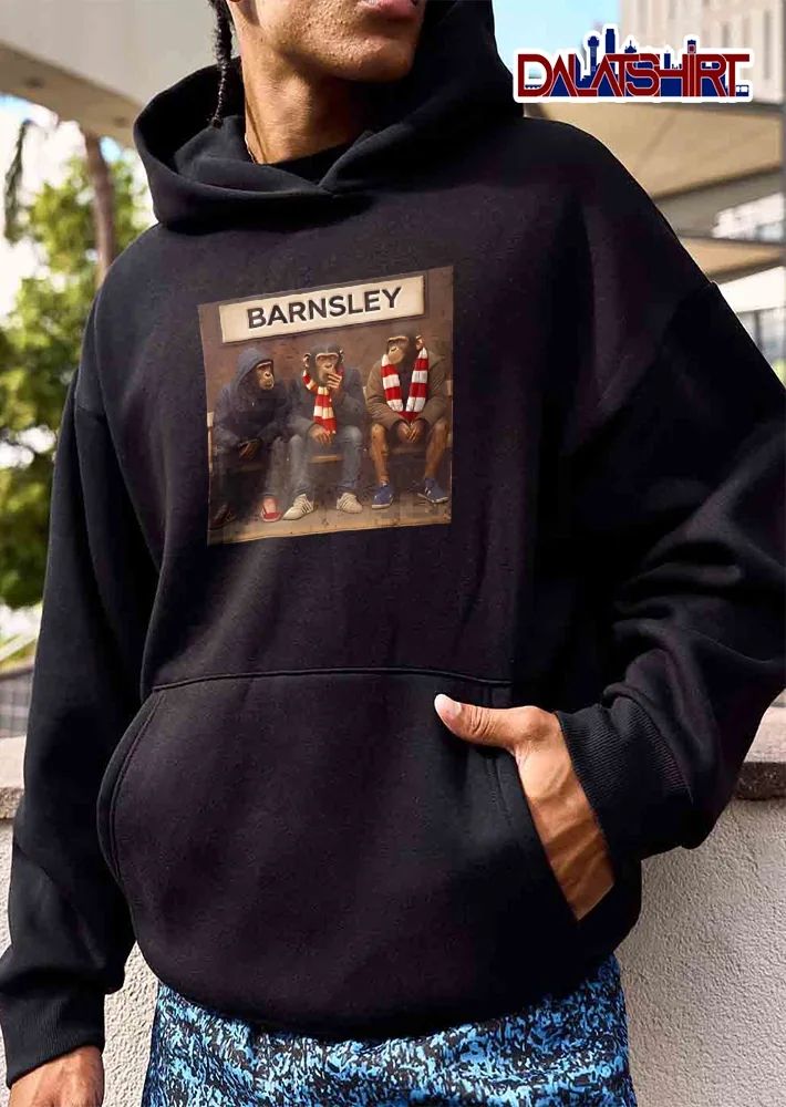 Barnsley Three Chimpanzees Sitting Bench Train Station Scarves Sneakers shirt