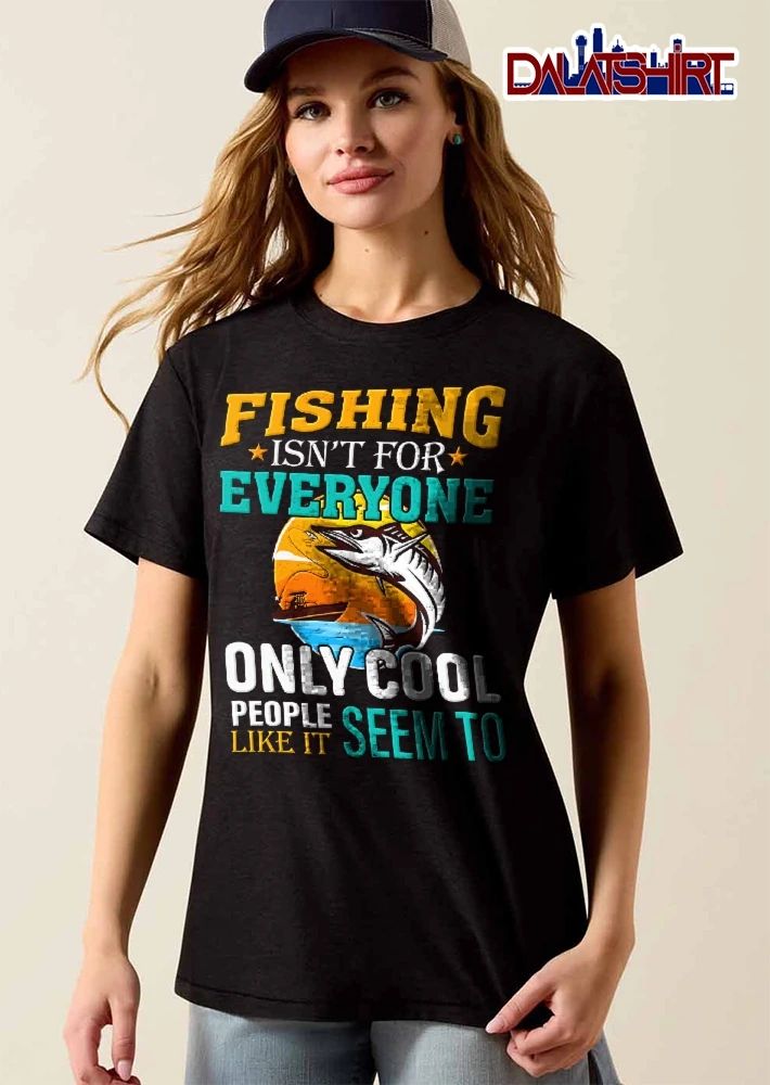 Fishing Isnt For Everyone Only People Seem To Like It Jumping Marlin Boat Sunset Circle shirt