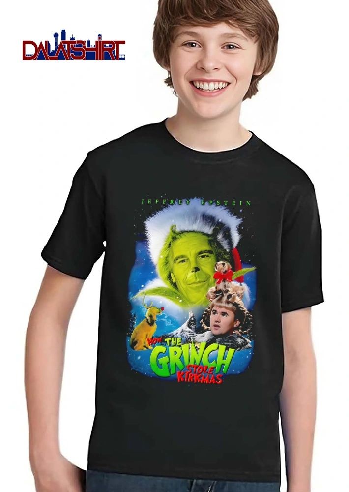 How The Grinch Stole Kirkmas Jeffrey Epstein Face Swap Charlie Kirk Cindy Lou Who Poster shirt