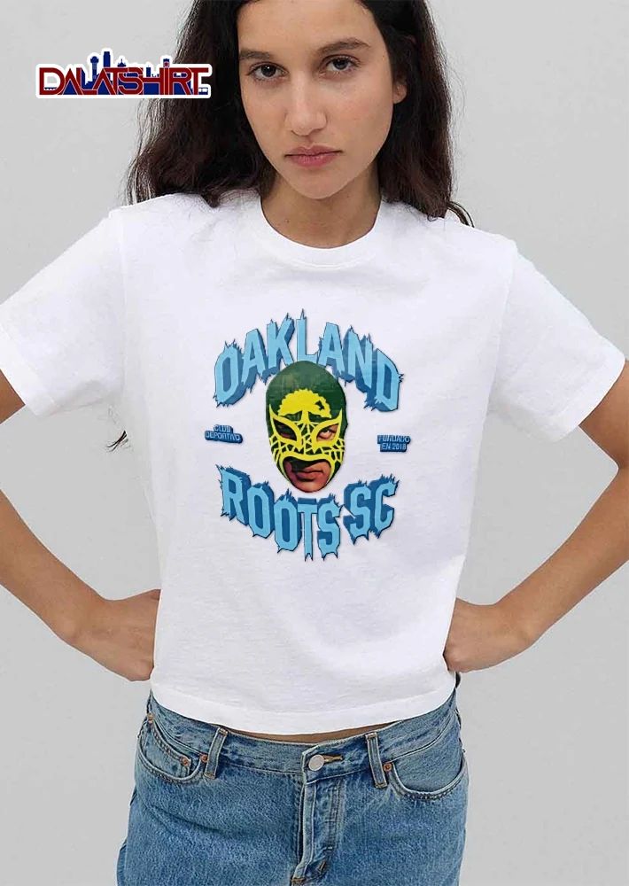 Oakland Roots Sc Club Deportivo Fundado En 2018 Green Yellow Lucha Libre Mask shirt