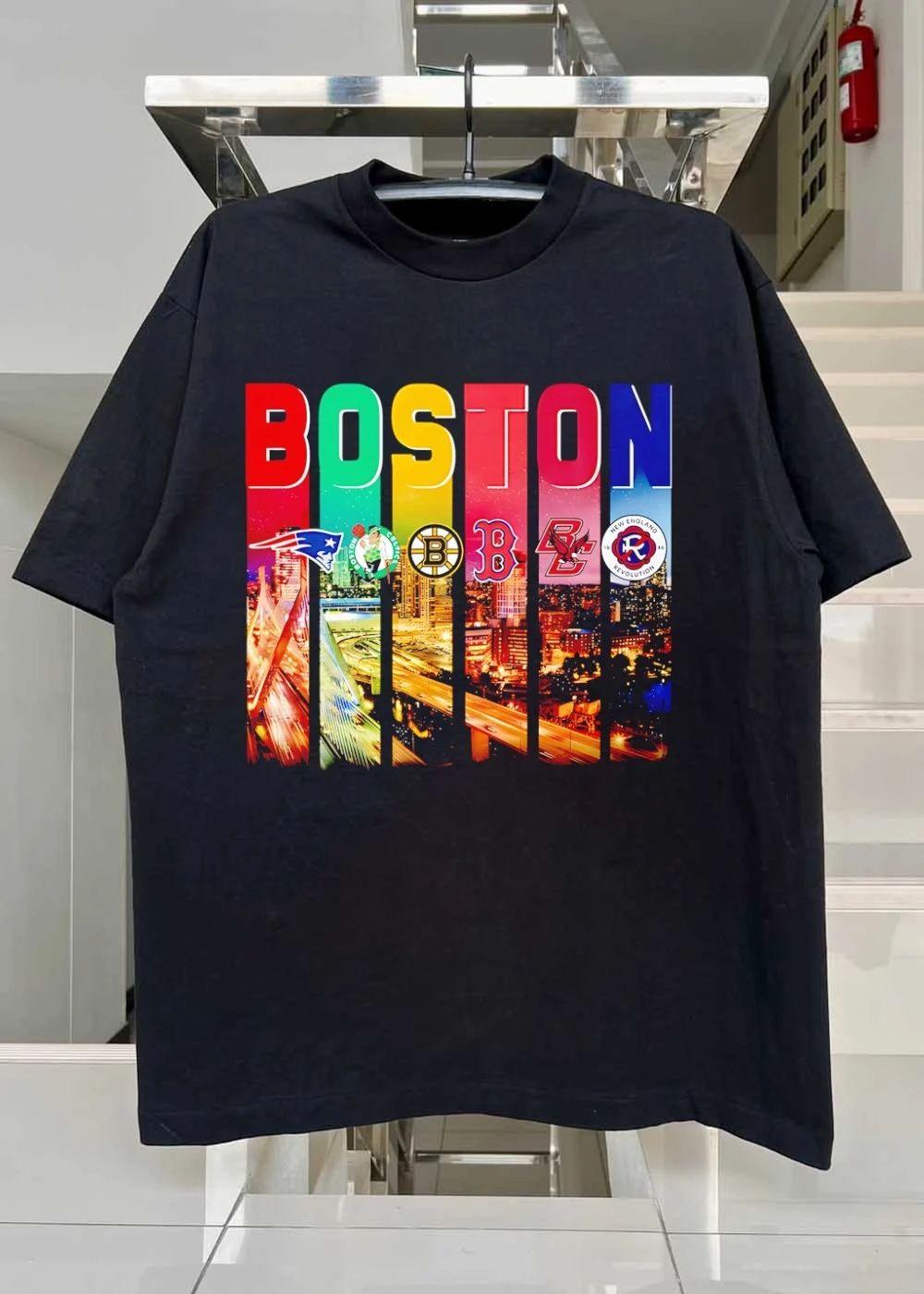 Boston Sports Apparel Patriots Celtics Bruins Red Sox BC Revolution Team shirt
