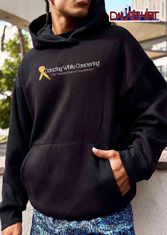 Dancing While Cancering The Maddie Kramer Foundation Yellow Awareness Ribbon Pink Musical Note shirt