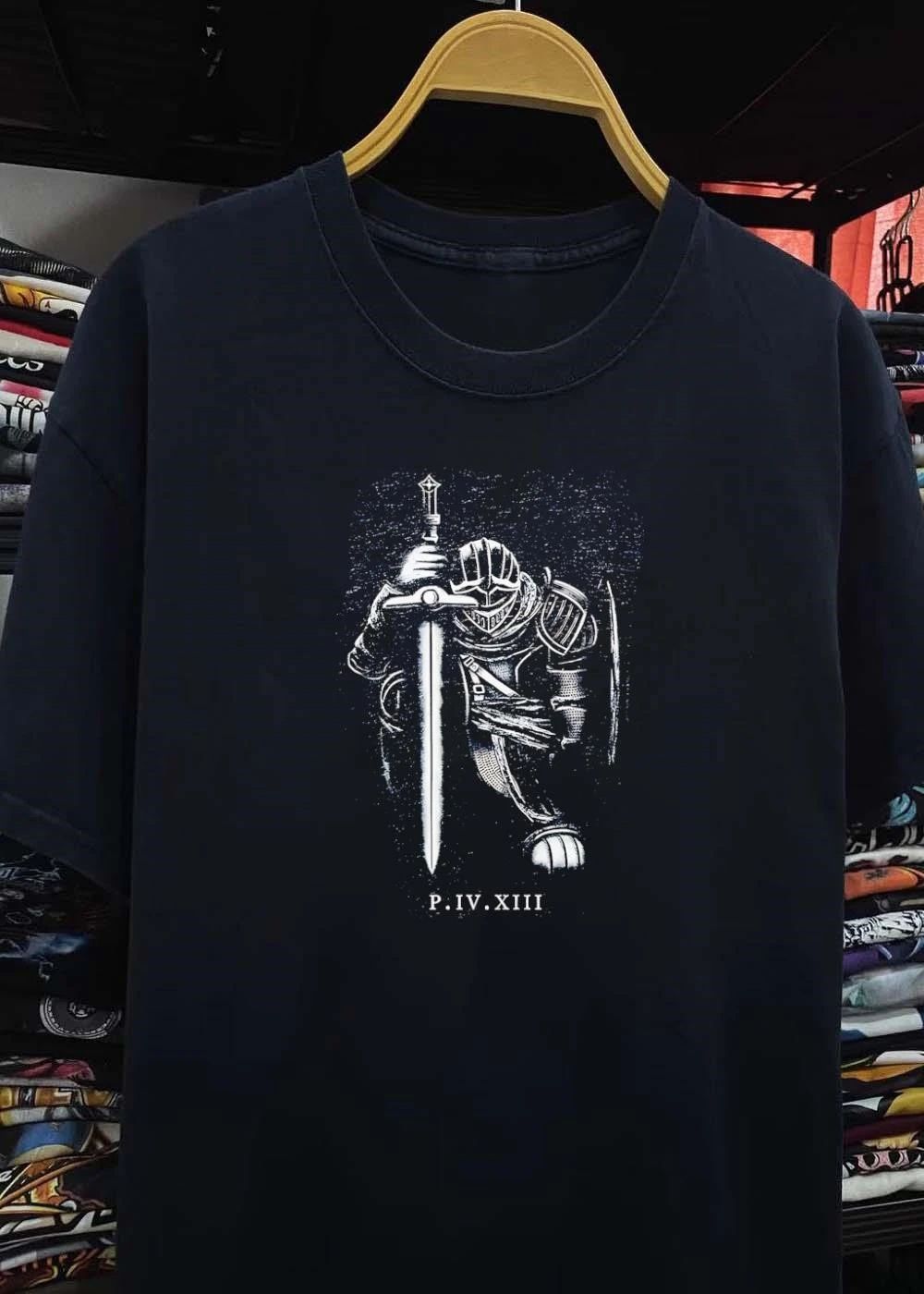P.IV.XIII Kneeling Knight Vigilant Sword Guardian shirt