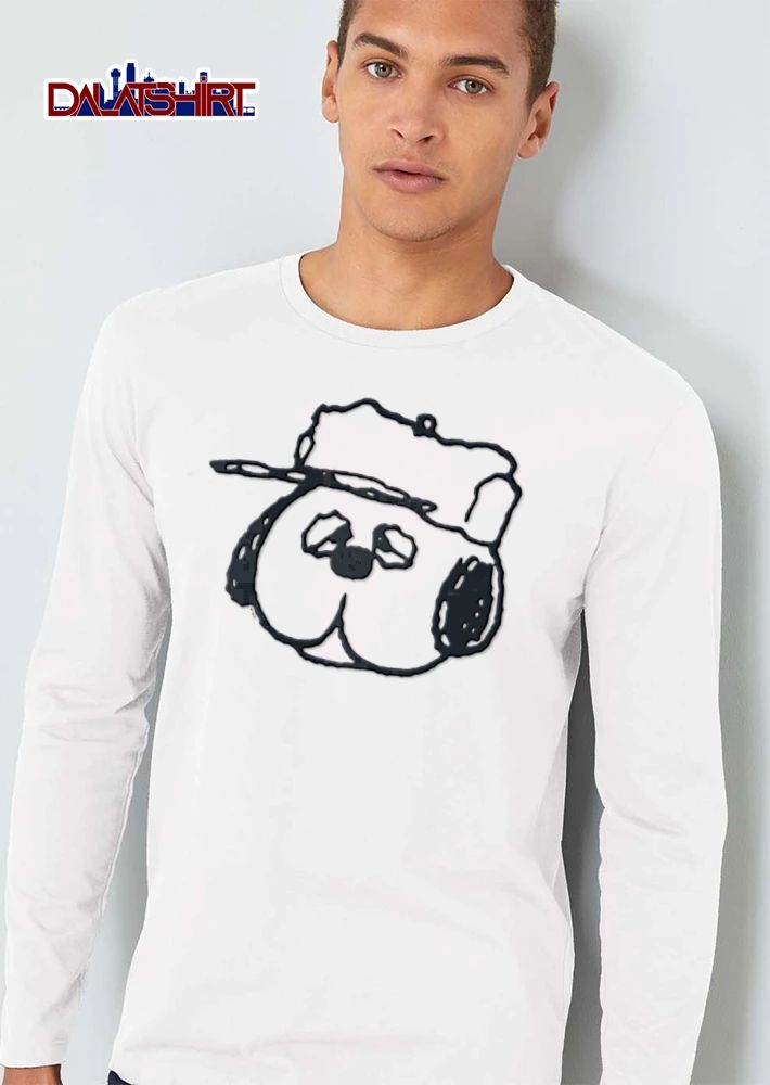 Peanuts Character Olaf Cartoon Line Art Droopy Dog Head Cap shirt