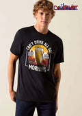 Cant Drink All Day If You Dont Start In The Morning Pint Beer Glass Sunset Retro shirt