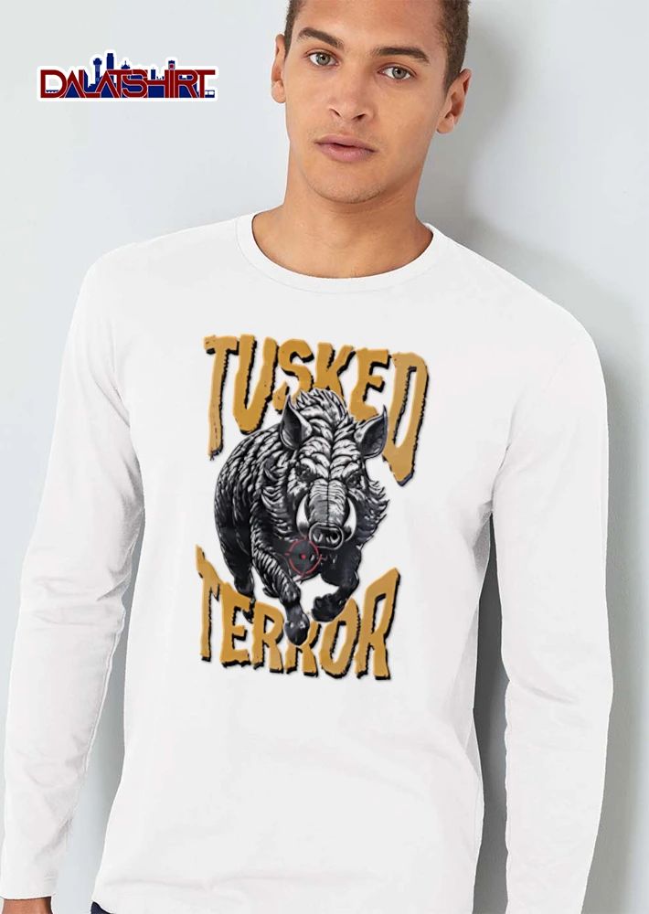 Ssaa Hunter Tusked Terror Charging Wild Boar Red Crosshair shirt