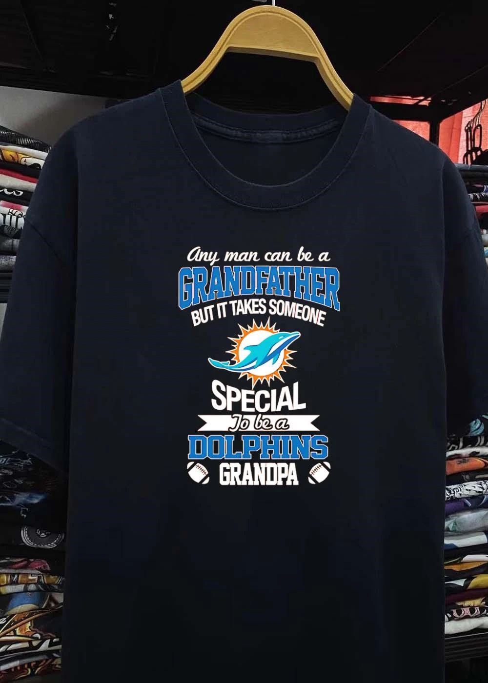 Any Man Can Be a Grandfather But It Takes Someone Special to Be a Dolphins Grandpa Shirt