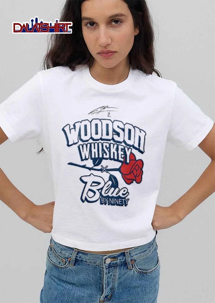 Woodson Whiskey Blue By Ninety Charles Red Rose Stem shirt