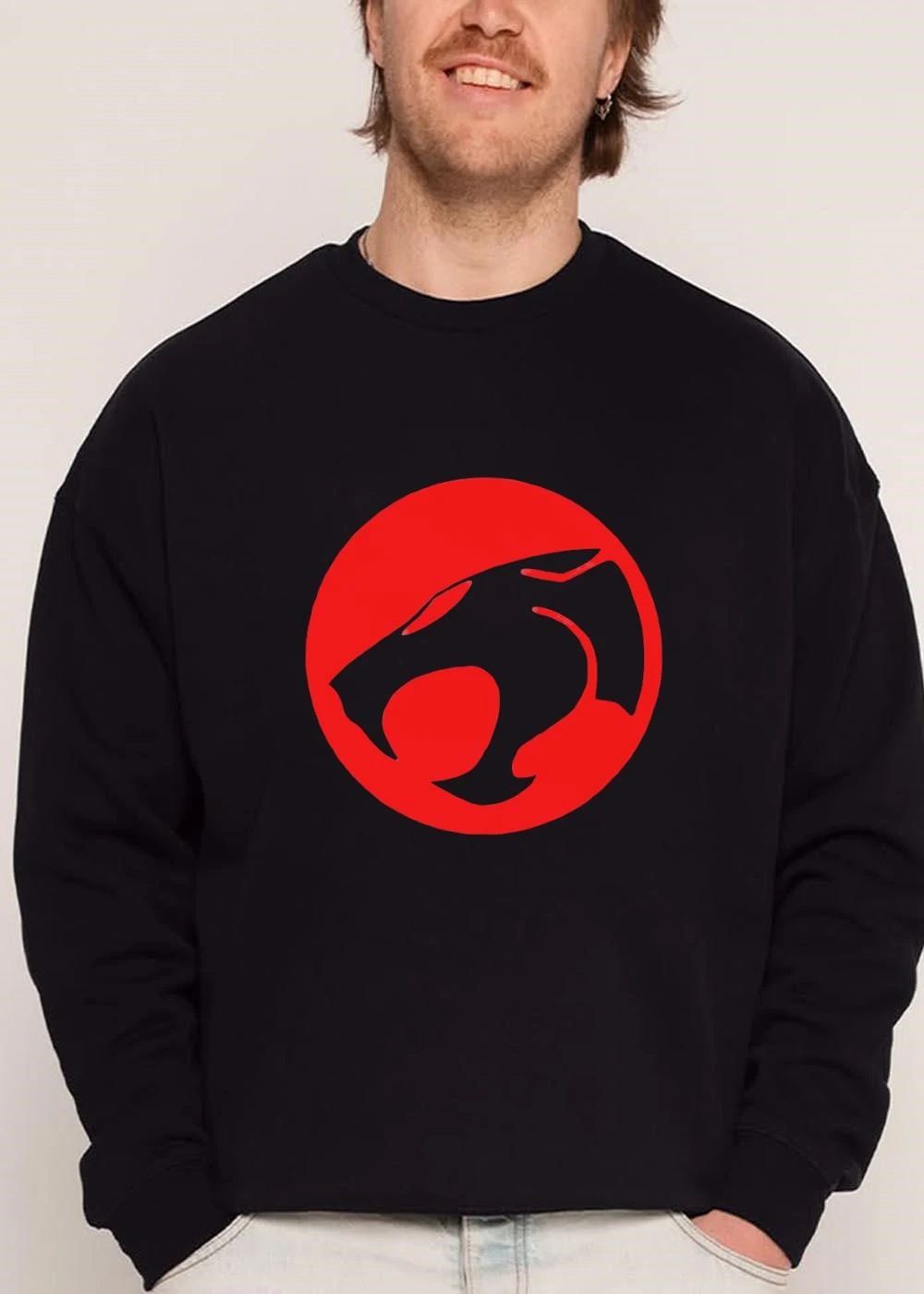 Thundercats Roaring Black Panther Silhouette Red Circle shirt