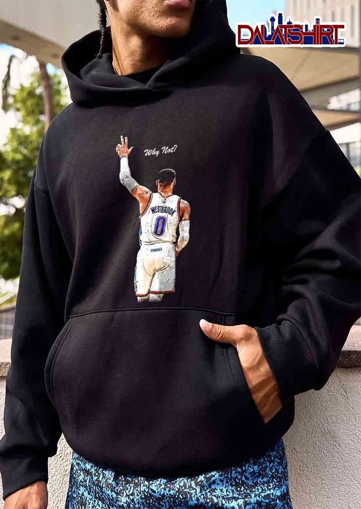 Oklahoma City Thunder Russell Westbrook celebrating victory why not shirt