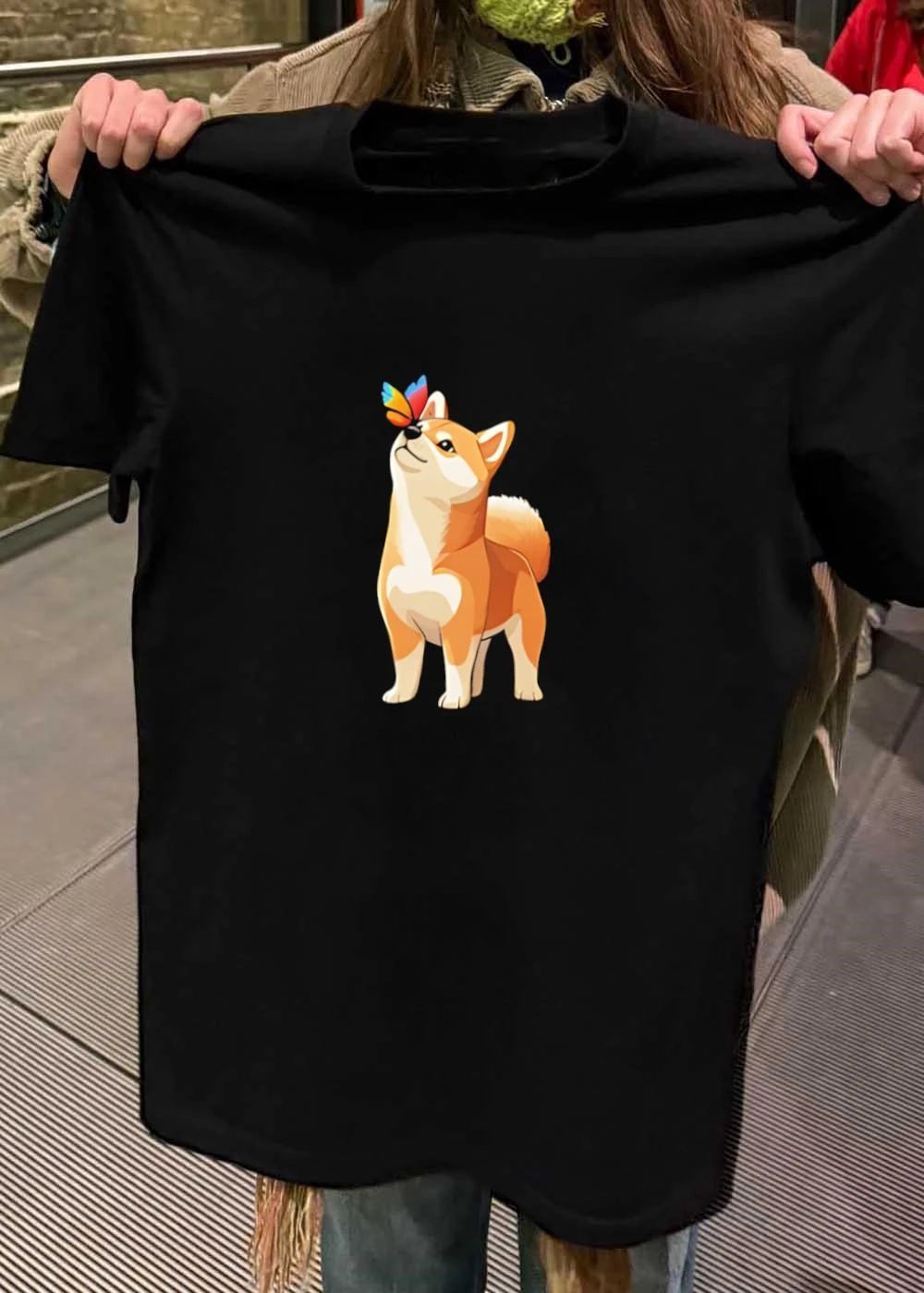 Shiba Inu Dog Butterfly Nose Shiba Inu Butterfly T-Shirt
