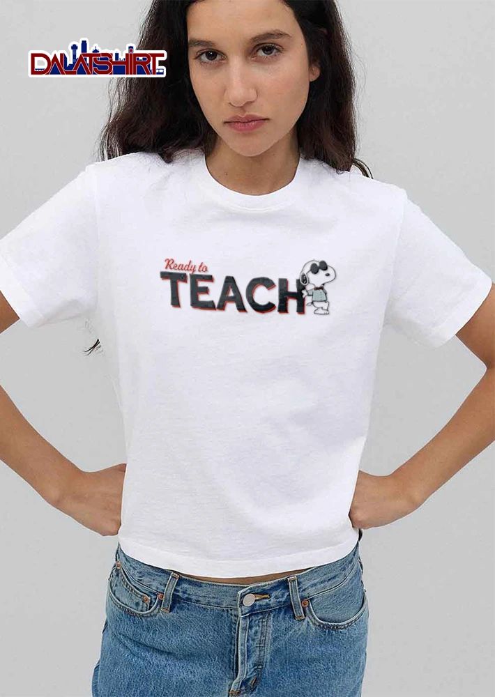 Peanuts Ready To Teach Cartoon Dog Wearing Sunglasses Bowtie shirt