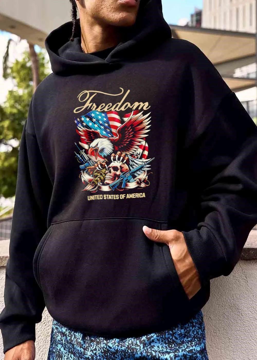Freedom United States Of America Bald Eagle Skull Rifles American Flag shirt