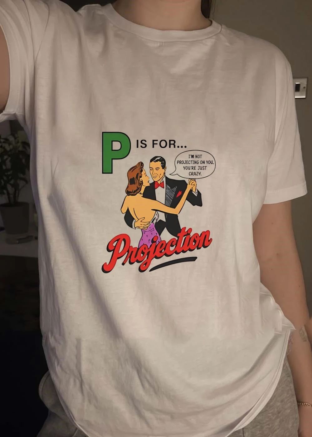 Psychological Gaslighting Dance Vintage Retro Style Im Not Projecting On You You Are Just Crazy T-Shirt