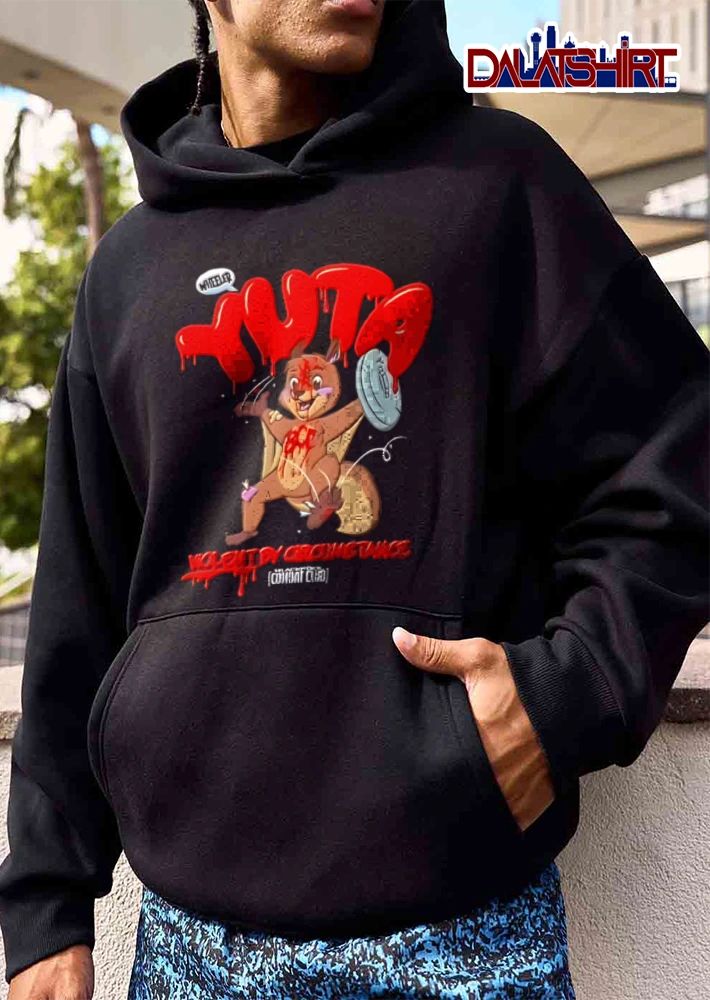Aew Blackpool Combat Club Violent By Circumstance Wheeler Yuta Cartoon Bloody Squirrel Trash Can Lid shirt