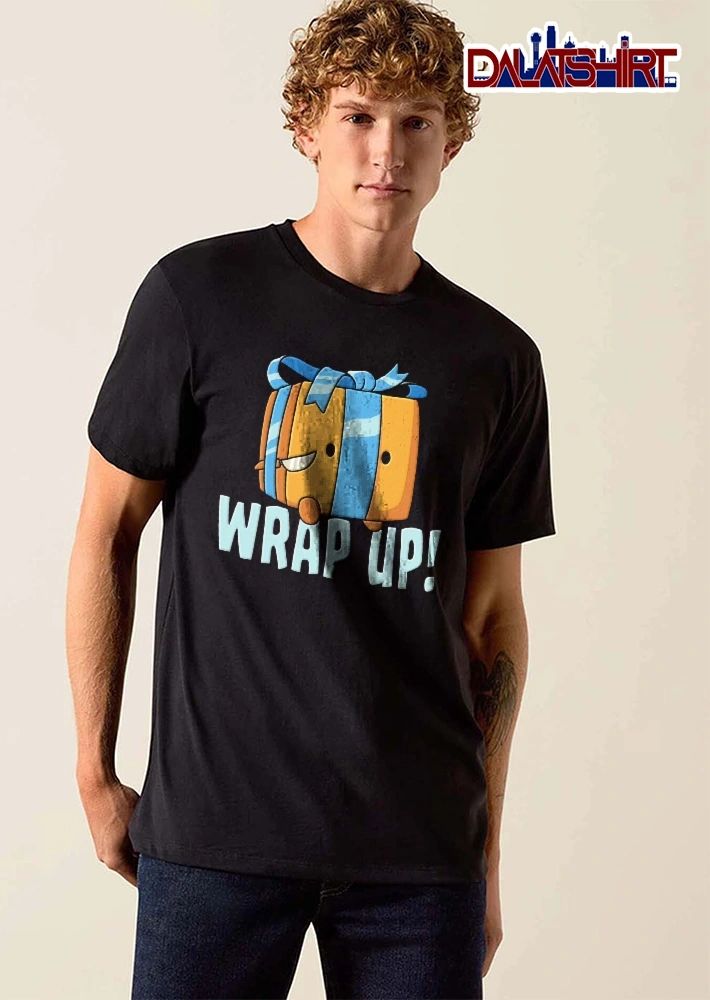 Wrap Up Cartoon Mischievous Ribboned Present Holding Knife shirt