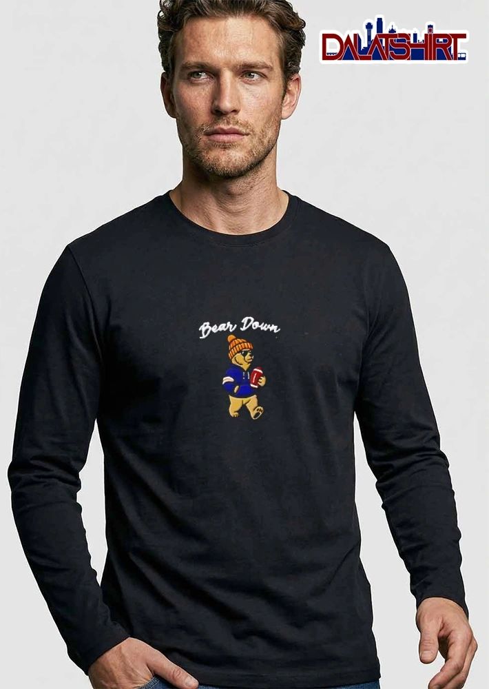 Bear Down Cartoon Mascot Beanie Hoodie Sunglasses Football shirt