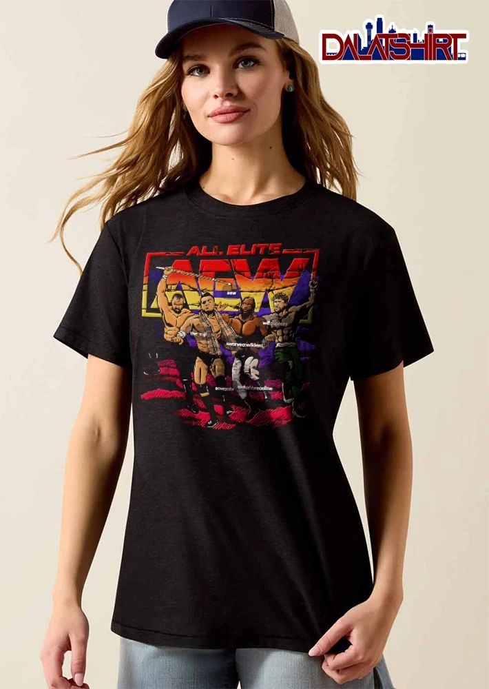 AEW All Elite Wrestling Jon Moxley MJF Swerve Strickland Will Ospreay Cartoon Wrestlers Group shirt