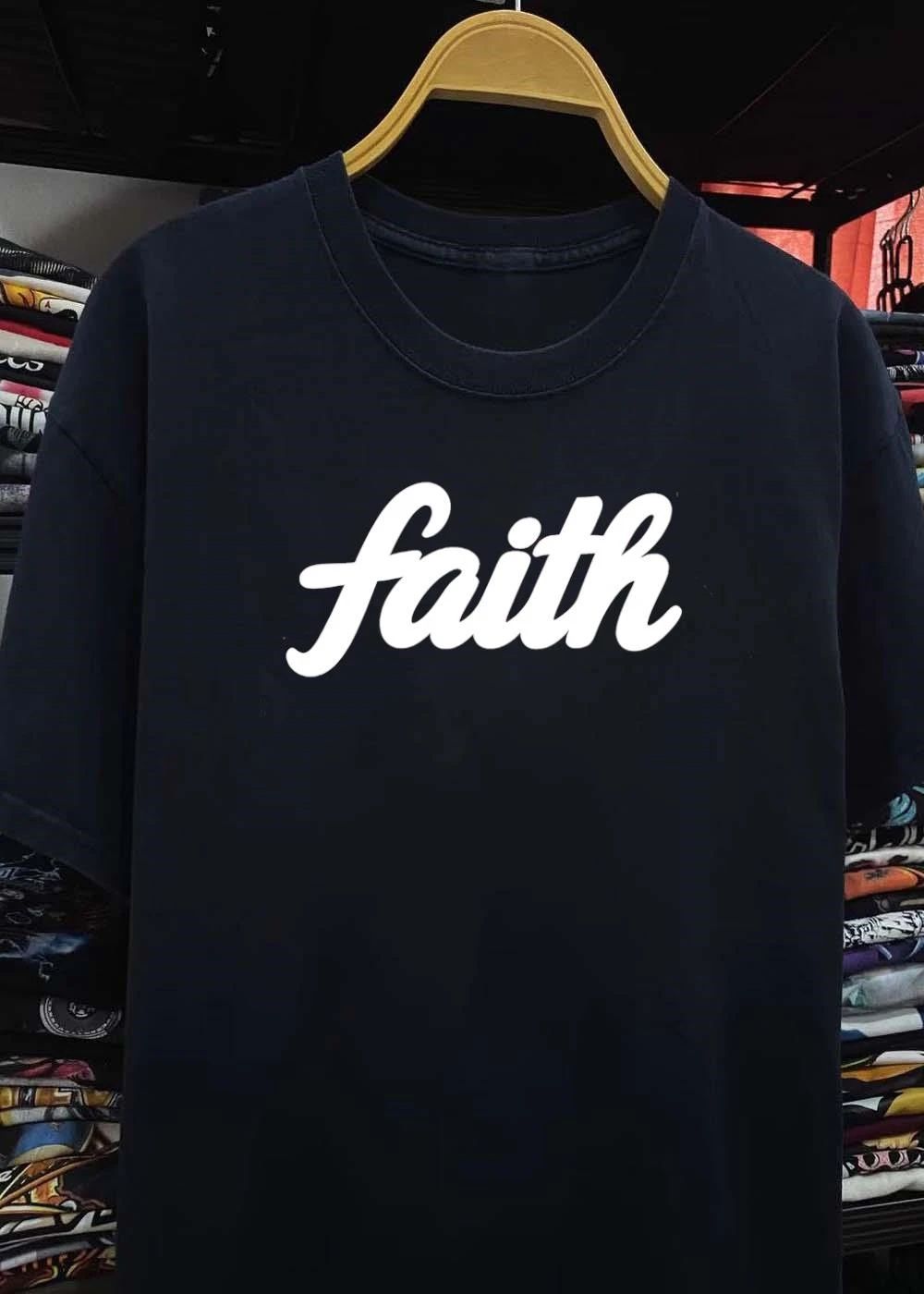 Faith Inspiring Script Lettering Christian Religious T-Shirt