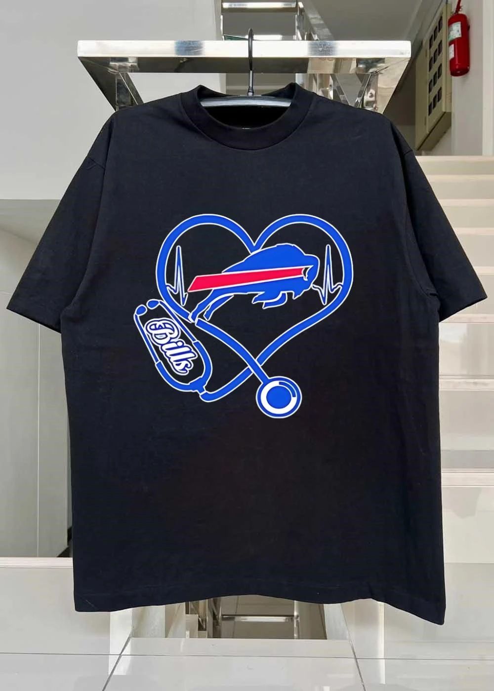 Bills Heartbeat Stethoscope Medical Care Bills T-Shirt