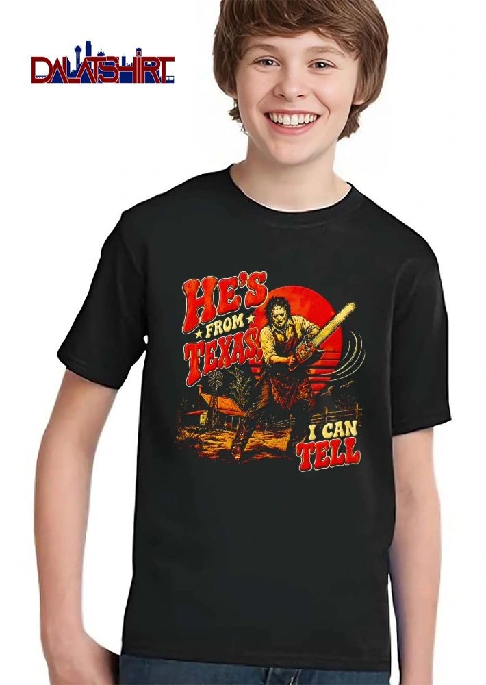 He’s From Texas Chainsaw Massacre Vintage Sunset Shirt