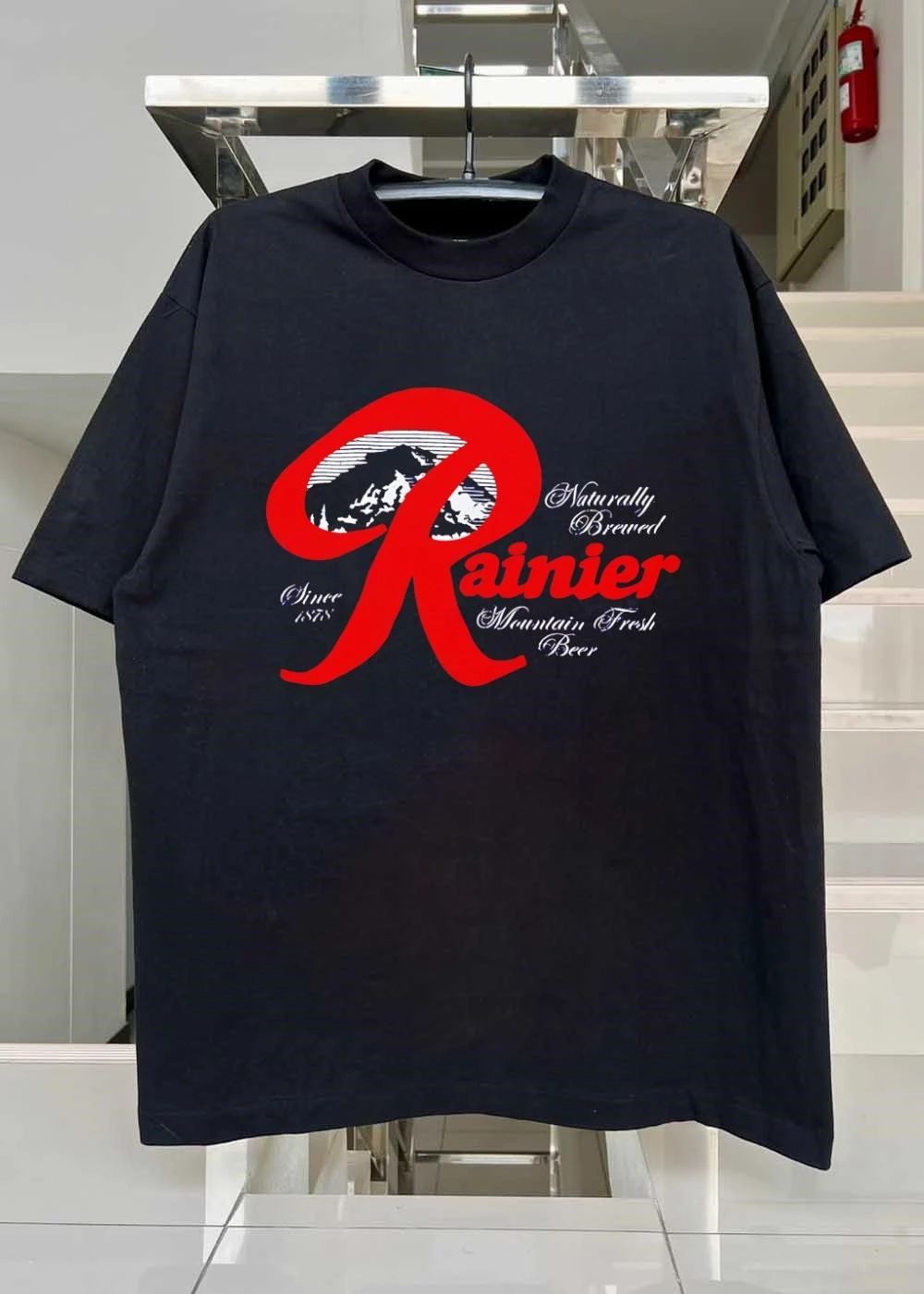 Since 1878 Naturally Brewed Rainier Mountain Fresh Beer shirt