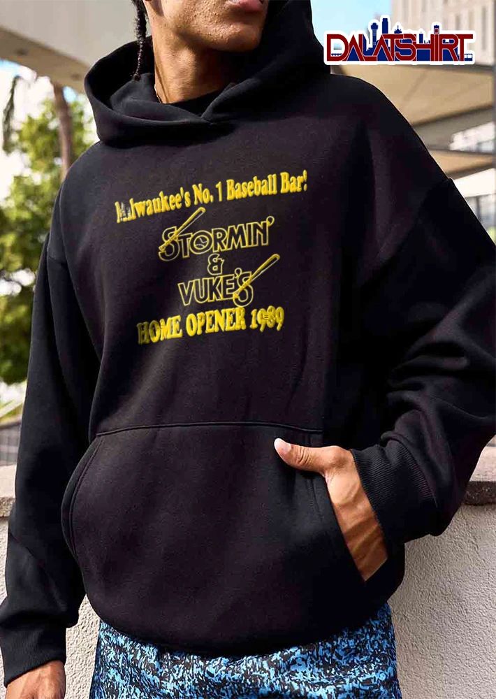 Milwaukees No 1 Baseball Bar Stormin And Vukes Home Opener 1989 Crossed Bats Ball Logo shirt