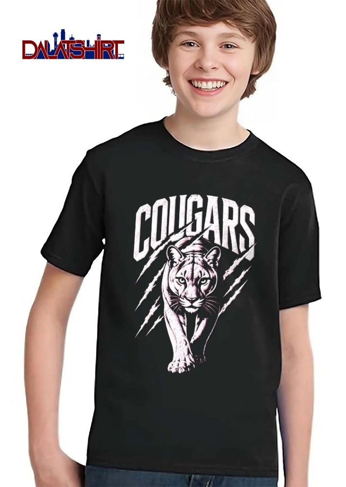 Cougars Distressed Stalking Mountain Lion Claw Scratch Marks shirt